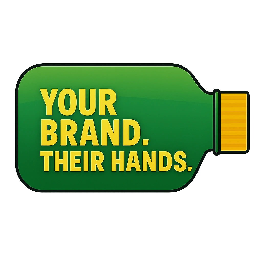 Ads That Build Brands Green Gradient Bottle