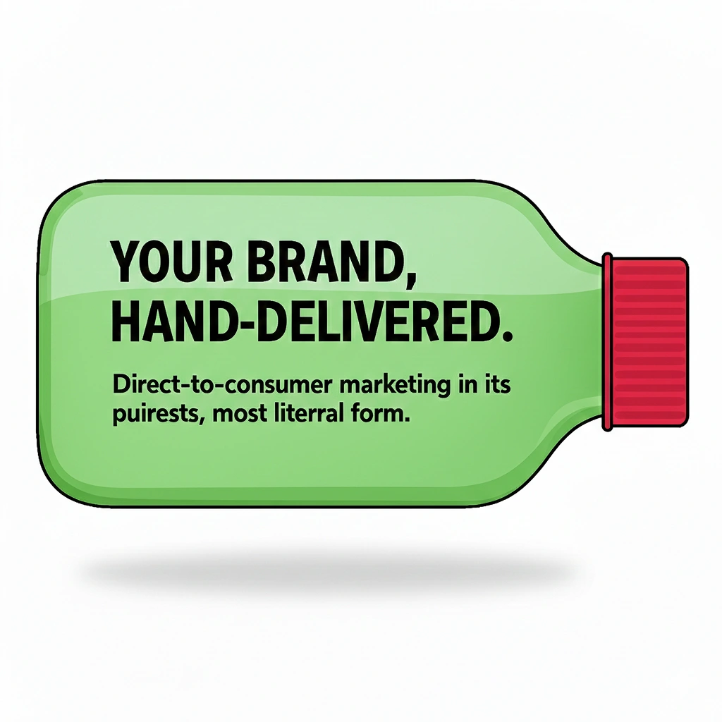 FreeWater Hand Delivered Advertising Bottle