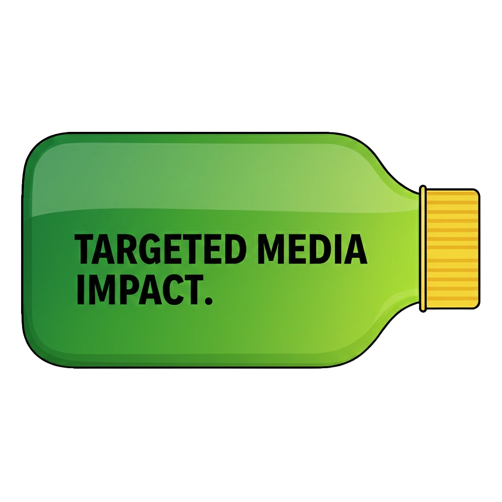 FreeWater Jamaica Red Gradient Bottle - Targeted Media Impact and Direct-to-Hand Marketing