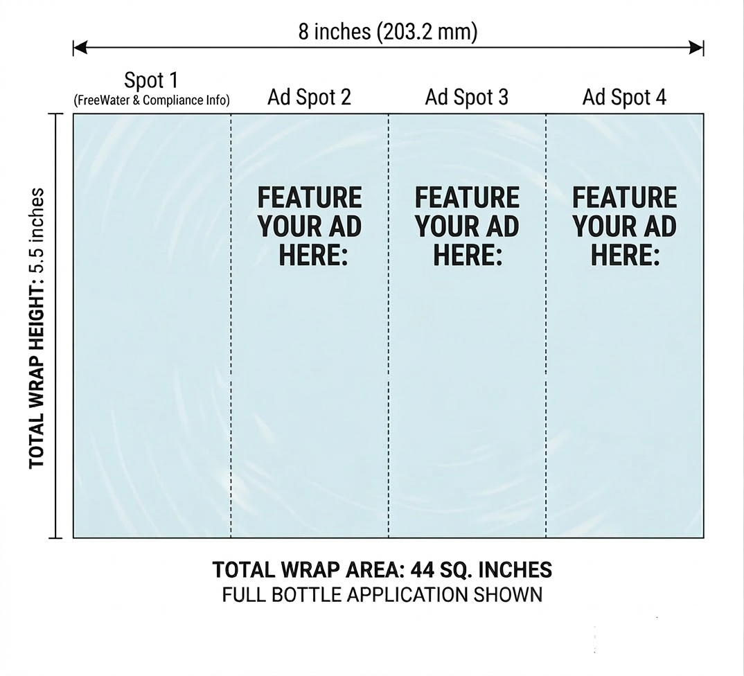 FreeWater JA Label Specifications 5.5 x 8 inches